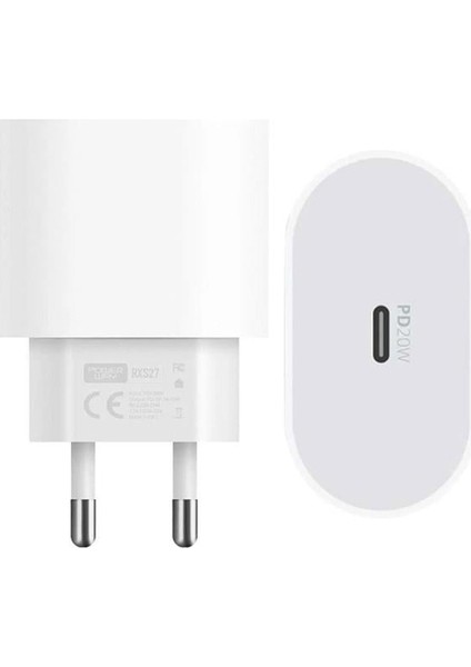 Powerway RXS27 20W Type-C Şarj Adaptörü - Kablo Seti (Apple 15 Pro-Pro Max Uyumlu)