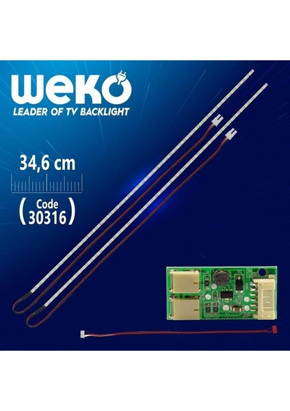 17'' Inç 57 Ledli 34 cm Universal Monitör E-Led Takımı