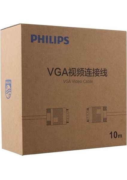 Philips SWV6139H/93 Siyah 3+6 Erkek-Erkek 15 Pin 10 Metre VGA Kablo
