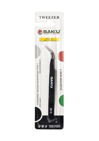 Baku BK-15ESD Eğri Uç Cımbız