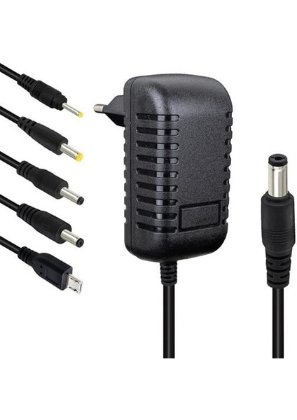 S-Link SLX-52A 5-9-12 Volt - 2 Amper Çok Uçlu Telefon Tablet Pc Akü Akıllı Şarj Adaptörü