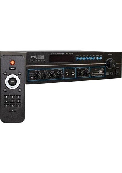 Magicvoice MV-530 120 Watt Usb-Sd-Bluetooth 2 Bölgeli Hat Trafolu Anfi