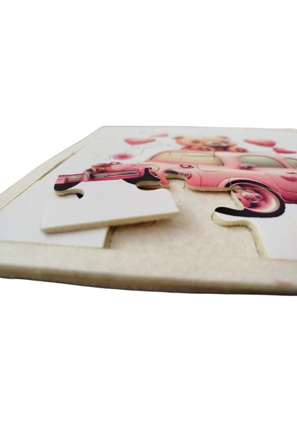 Keçe Eğitici Puzzle Araba Yapboz (Armahediyeli)