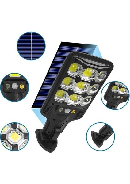 Powermaster HS-8037B Solar 9 Cob Ledli Hareket Sensörlü Sokak Lambası