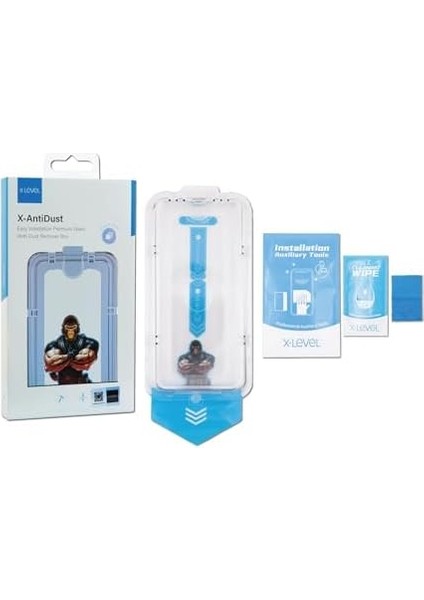 X-Antidust Premium Kolay Uygulama Aparatlı Cam Telefon Ekran Koruyucu (Iphone 11 Pro)