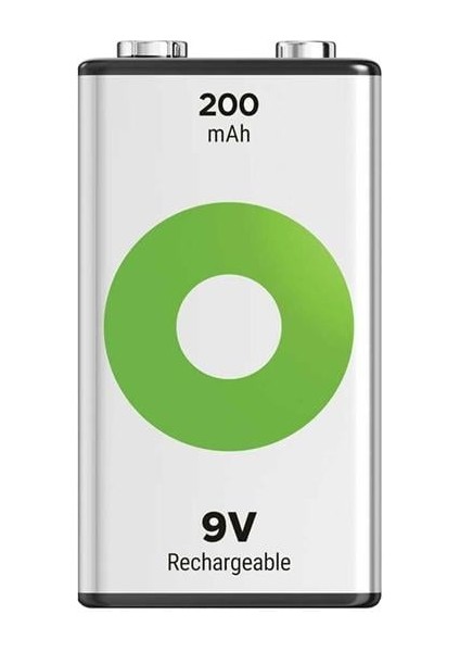 Gp Batteries Recyko 200 Mah 9V Boy Ni-Mh Şarjlı Pil Tekli Paket