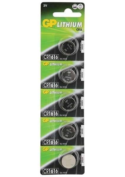 Gp CR1616 Lityum 3 Volt Pil 5'li Paket