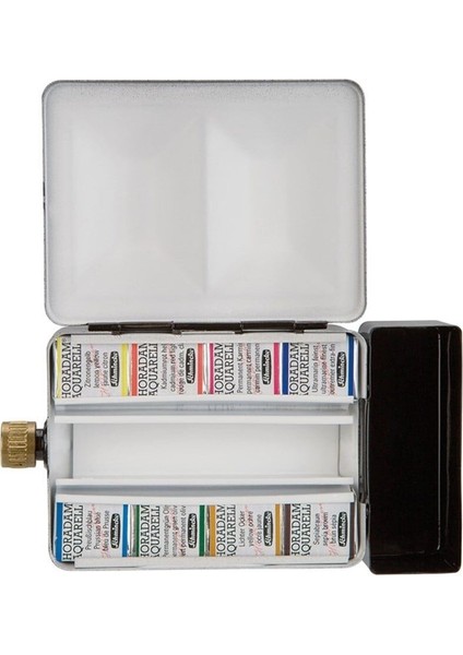 Horadam Aquarell Taş Tablet Sulu Boya Seti Yarım Tablet 8 Renk Metal Kutu fiyatları