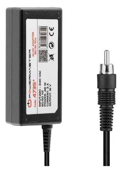 Powermaster PM-4735* 16 Volt - 3 Amper Tos Fişli Rca Santral Adaptörü