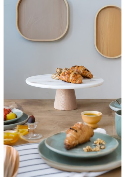 Mermer 2'li Yuvarlak Sunum Tabak Seti modelleri