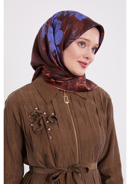 K.bordo Soyut Gül Desen Twill Ipek Eşarp fiyatları