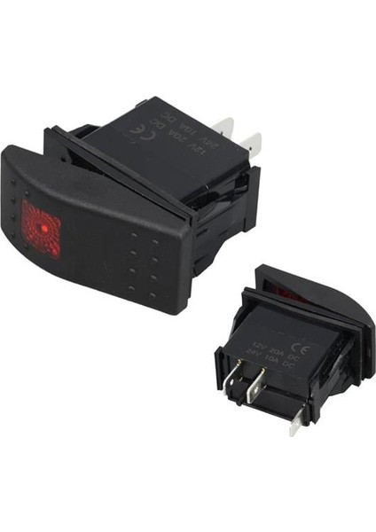 Powermaster RK1-06N Sembollü Işıklı 3 Pinli On-Off 12-24V Marin Switch
