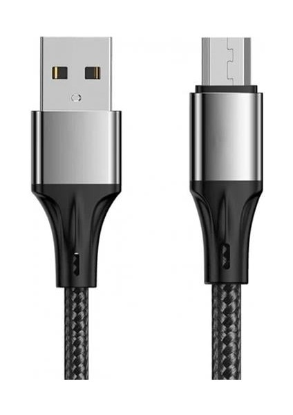 Weko WK-22023 USB To Micro USB Örgülü Lacivert Telefon Şarj Kablosu