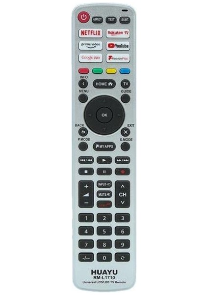 Huayu Kl Rm-L1710 Unıversal Netflıx-Prıme Vıdeo-Youtube-Rakuten Tv-Google Play Tuşlu Lcd Led Tv Kumandası