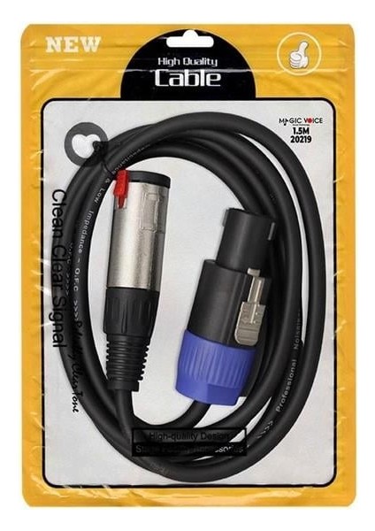 Magicvoice LD384 Specon Erkek - Canon Dişi Çevirici 1.5 Metre Kablo