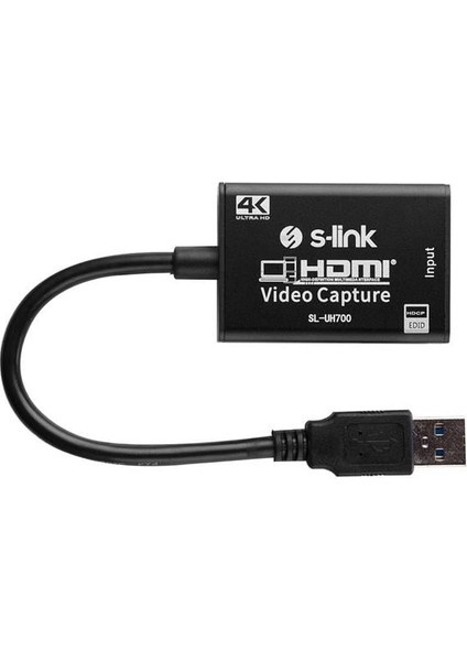 S-Link SL-UH700 4K HDMI To USB 3.0 Video Yakalayıcı Capture Card (Ps4 - Xbox - Wii U)