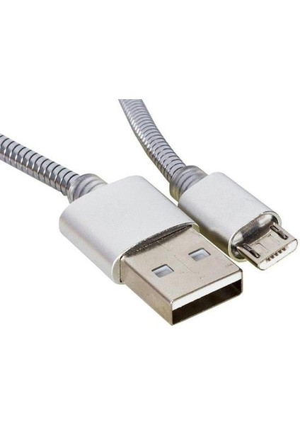 Powermaster Dataline Micro Serisi Örgülü Kısa Şarj Kablosu