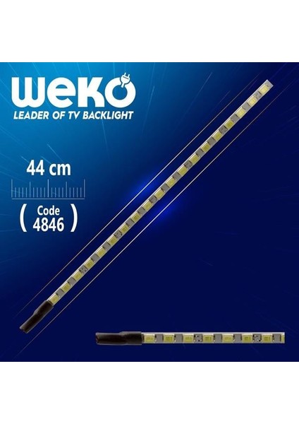 20'' Universal Monitör E-Led 75 Ledli (2835) 440MM 12V Çift Led+Sürücü+Kablo Takım