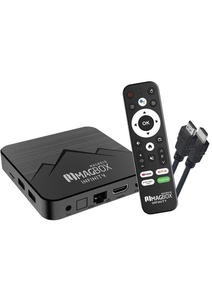 Magbox Magroid Infinty 64 GB HDD 4 GB Ram Bluetooth 5g Wifi Ses Komut Kumandalı Android Tv Box