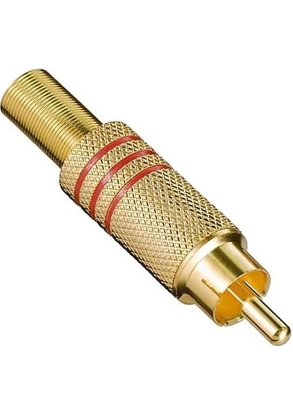 Powermaster PM-26484 Tos Rca Fiş Metal Gold Erkek Konnektör