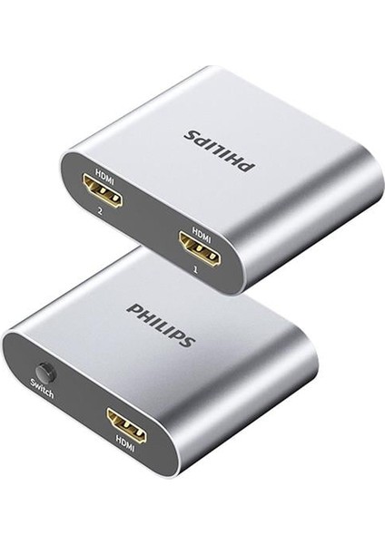 Philips SWR9101A/93 4K HDMI Çift Yönlü Anahtar 2 Giriş - 1 Çıkış Yüksek Çözünürlüklü HDMI Switch