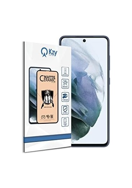Iletişim Samsung Galaxy S21 Fe ile Uyumlu Tam Kaplayan Mat Seramik Nano Esnek Ekran Koruyucu Cam