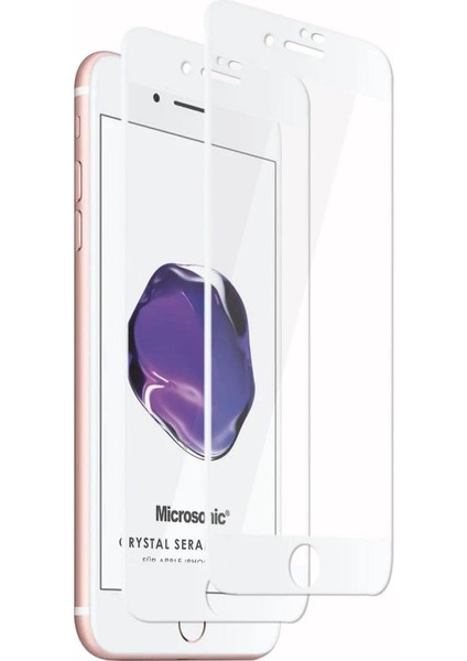 Apple iPhone 8 Plus Crystal Seramik Nano Ekran Koruyucu Beyaz (2 Adet)