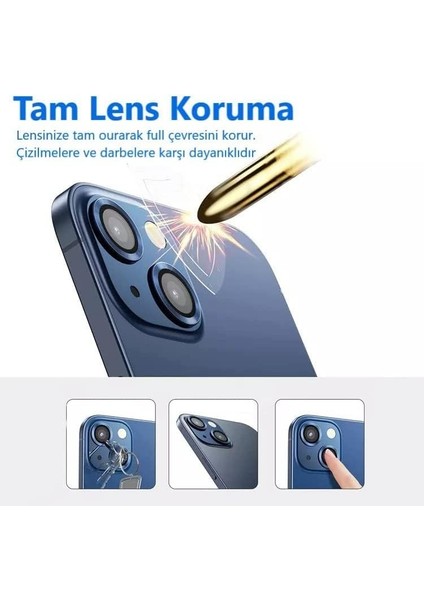 iPhone 15/ iPhone 15 Plus Için Kamera Lens Koruyucu, Alüminyum 9h Temperli Cam Lens Kamera Koruyucu Apple iPhone 15 Plus ve Apple iPhone 15 Kamera Koruyucu