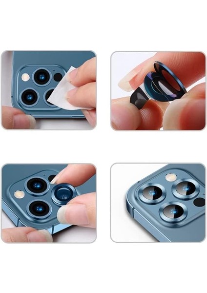 iPhone 14 Pro/iphone 14 Pro Max Için Kamera Lens Koruyucu, Alüminyum 9h Temperli Cam Lens Kamera Koruyucu Apple iPhone 14 Pro ve Apple iPhone 14 Pro Max Kamera Koruyucu (Gümüş)