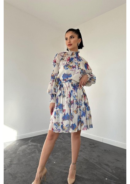 Bej Gipeli Kat Kat Mini Elbise fiyatları