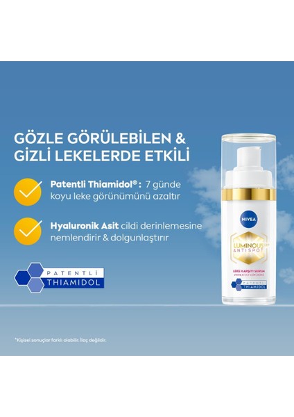 Sun SPF50 Primer Nemlendirici Makyaj Bazı 30ML ve LUMINOUS630 Thiamidol Leke Karşıtı Cilt SERUM30ML