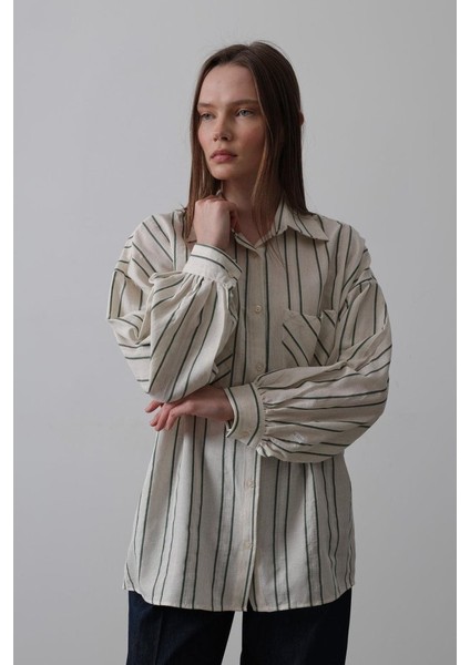 Gömlek - Bej-Yeşil modelleri