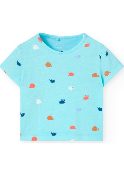 Yengeç Nakışlı Erkek Bebek 2'li Salopet Şort Set indirimleri