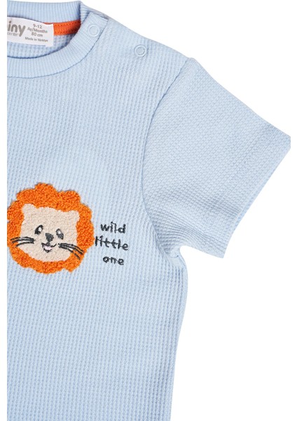 Sportif Nakış Detaylı Tişört-Şort Erkek Bebek Ikılı Takım indirimleri