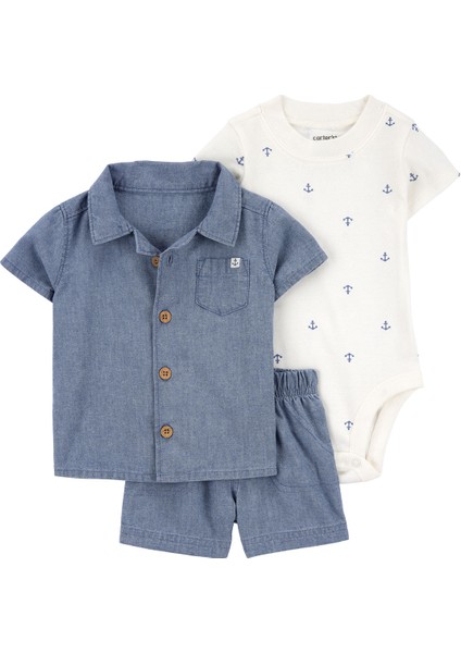 Erkek Bebek Alt Üst Set