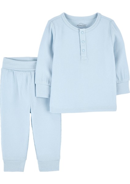 Erkek Bebek 2'li Purelysoft Alt Üst Set