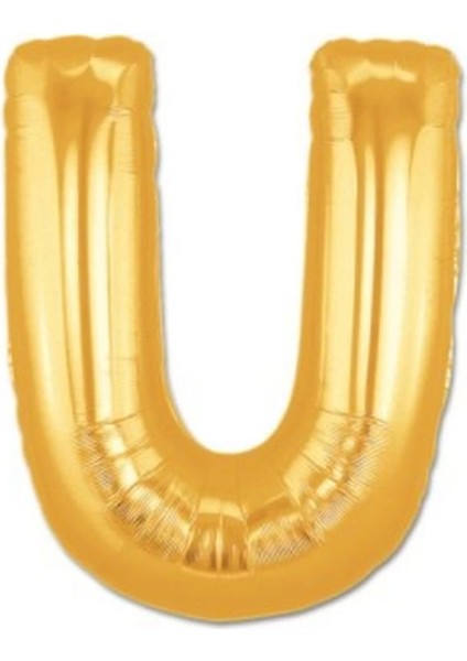 U Harf Folyo Balon Altın Renk 40 Inç