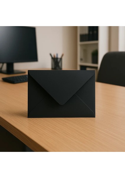 Davetiye Zarf Siyah 13CM x 18CM 110GR 100LÜ Paket