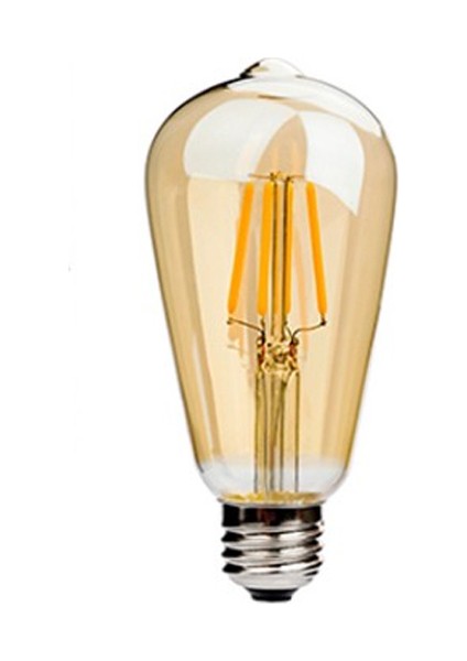 6W Rustik LED Ampul (E-27) (Amber)