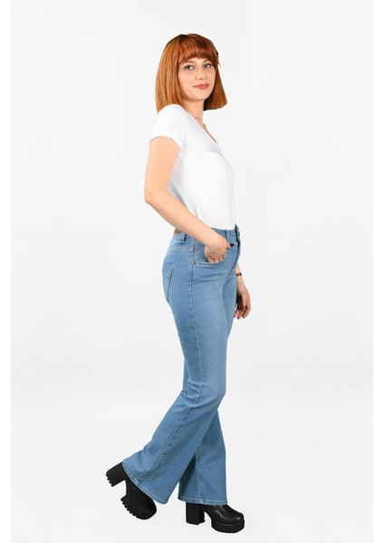 Kadın Çan Paça Kot Pantolon