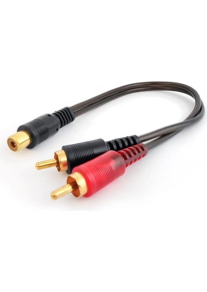 Oto Amfi Y Kablo 1 Dişi 2 Erkek Rca Kablo Slikonlu Anfi Kablo 1 Adet fırsatları