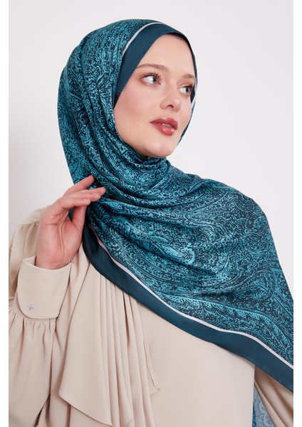 Zümrüt Baskılı Hint Ipeği Şal modelleri