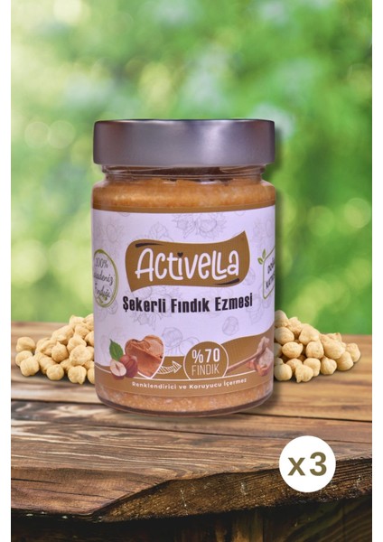 Şekerli Fındık Ezmesi 320GR %70 Fındıklı X3
