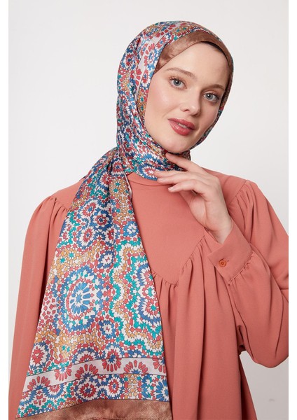Sütlü Kahve Batik Desen Hint Ipeği Şal fiyatları