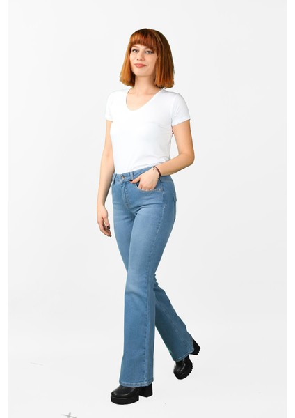 Kadın Çan Paça Kot Pantolon modelleri
