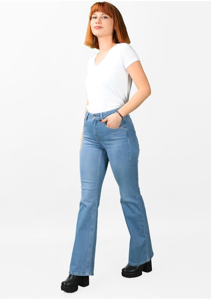 Kadın Çan Paça Kot Pantolon fırsatları