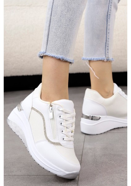 Mdl 1511 Yüksek Tabanlı Taşlı Spor Ayakkabı fiyatları