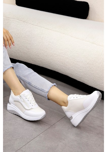 Mdl 1511 Yüksek Tabanlı Taşlı Spor Ayakkabı modelleri