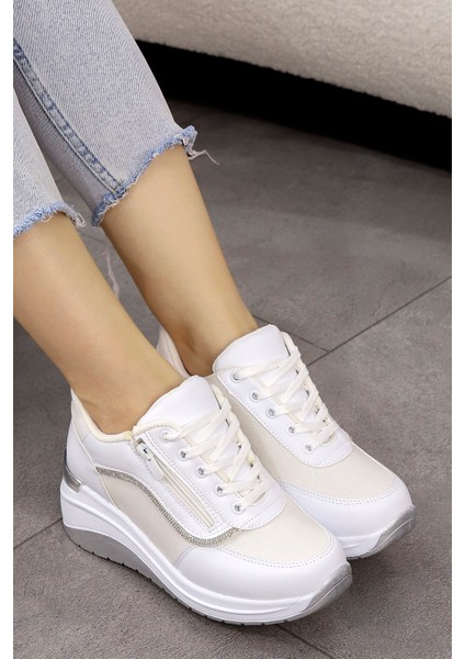 Mdl 1511 Yüksek Tabanlı Taşlı Spor Ayakkabı fırsatları