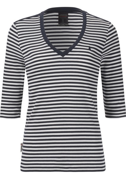 W Classıc V-Neck Strıpe T-Shırt